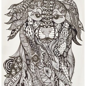 Golden Retriever Zentangle Art